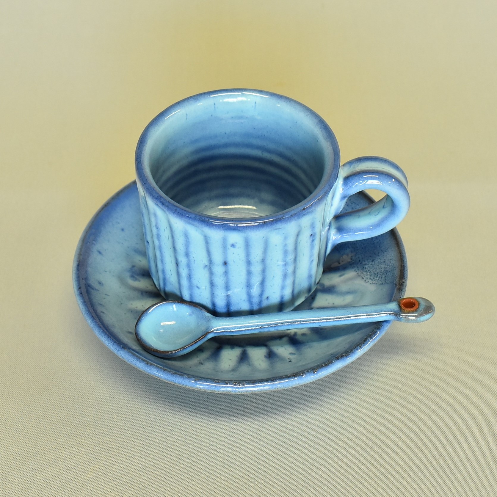 藍コーヒーカップ＆ソーサー